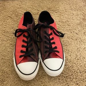 Converse All Stars Chuck Taylors Low Top Half Pink Half Black